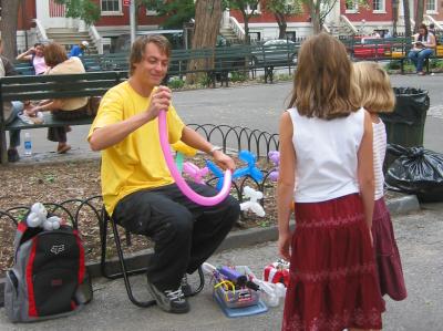 Making Balloon Creations for the Children