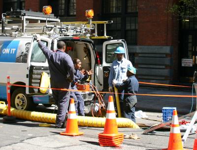 Con Edison Electrical Workers on East 4th Street