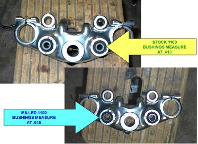 1100 BEFORE AND AFTER CROWN HEAD MILLING MEASUREMENTS