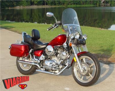 '96 XV1100 VIAGRO CORBIN SEAT MAC EXHAUST LEATHERLIKE BAGS KJS CUSTOM CANDY PAINT AND MUCH MORE
