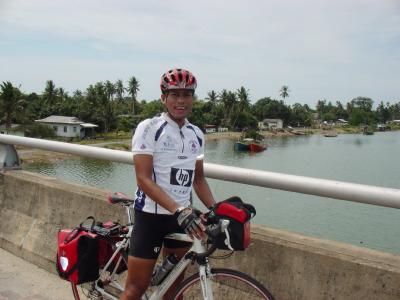 me on the bridge linking Kuala Terengganu town