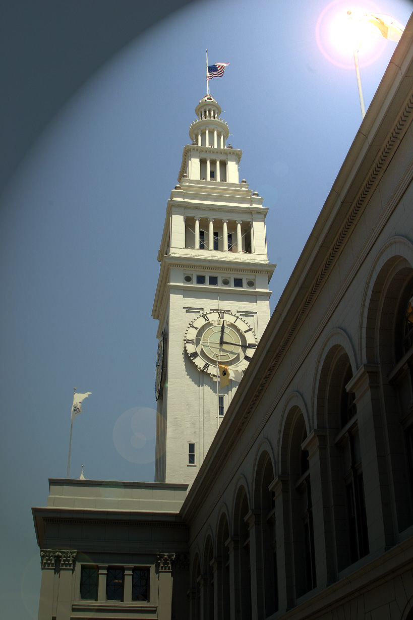 Ferry Bldg with flare filter
