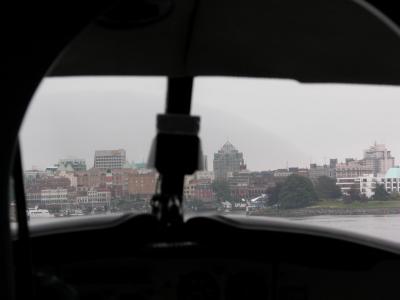 Looking through the cockpit