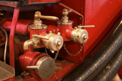 Valves on the old fire engine from Lexington, NC.