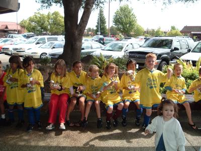 Cheyenne, Zaina, Sydnie, Starla, Britanny, Shelby, Anna, Boston and Bailey with thier trophies.