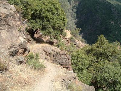 Advanced mountain biking skills are required along sections of this trail. This particular section allows little room for error.