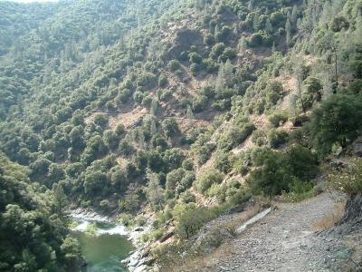 My favorite picture in this gallery. From this vantage point you can see the trail directly in front of you ... and then watch it ascend along the side of the canyon into the trees.