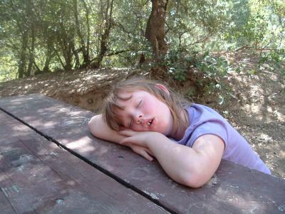 Shelby had way too much fun. Before we were ready to leave ... she decided to have a nap on the picnic table.