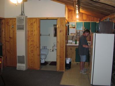 Darrell fixing dinner at the Cabin on Henrys Lake