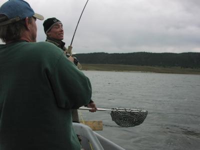 Darrell catching one of the big ones on Henrys Lake