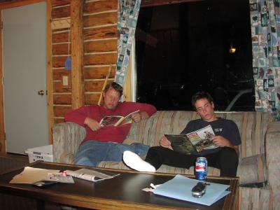 Darrell and Grant after a hard day on the river