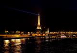 Eiffel Tower and Seine at Night
