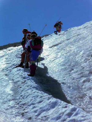 Aneto (3404 m), dernières pentes de glace
