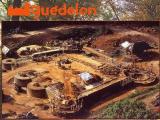 Vue gnrale du chantier de Gudelon en 2002