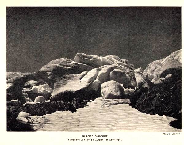 1904 : Sracs sur le front du glacier dOssoue