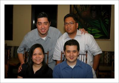 Our original team - Myself, Emil, Annette and Joben