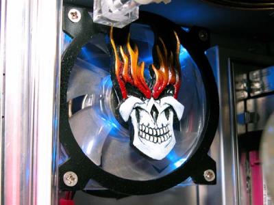 Like this. Only this is a 80mm clear fan and 80mm grill within my PC60-U