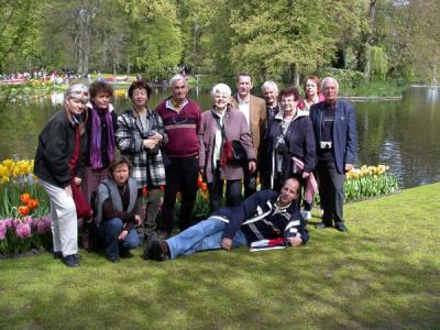Franse delegatie in Keukenhof