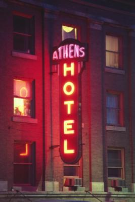 HOTEL ATHENS AT NIGHT