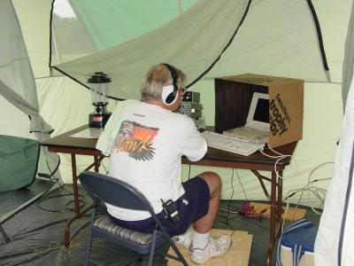 Marty-KE4VA operating the SSB Station