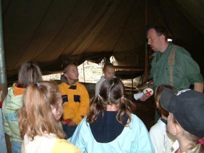 Explaining in the tent