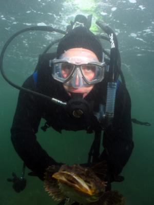 Troy with the sculpin