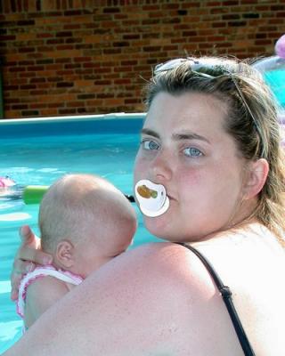 Jaelyn's first swim It's About time someone Put a Stopper in that Girl's Mouth.