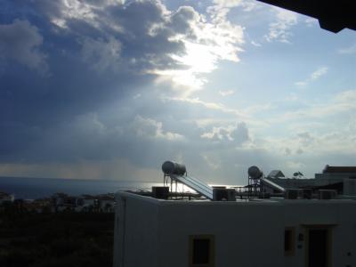 Hotelview to sea in morning