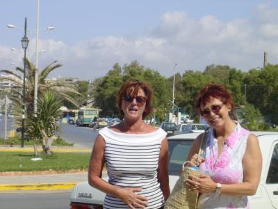 Karin & Ulla on way Heraklion