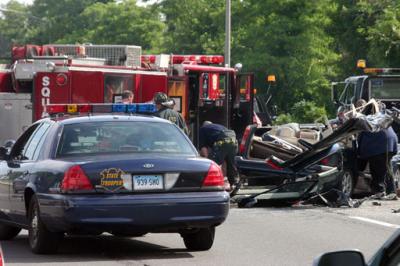 Extrication on the RT 8/25 Connector  (Bridgeport) 6/23/04