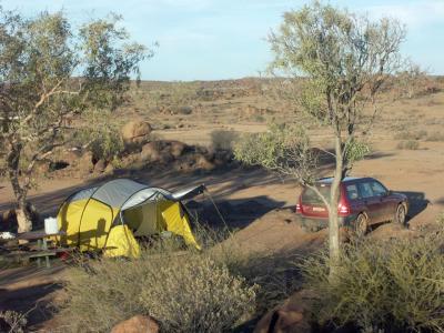 Our camp at Dead Horse Gully, Tibooburra