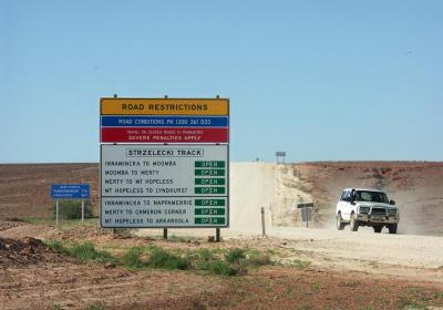 The road out from Innamincka