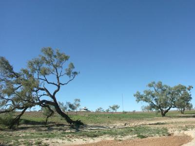 Distant view of Innamincka CBD