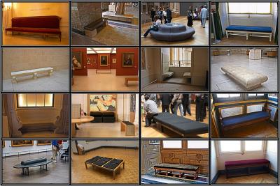 Collage of Museum Benches