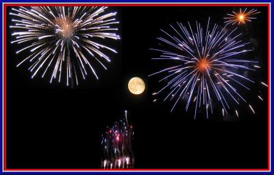 4th of July Moon & Fireworks