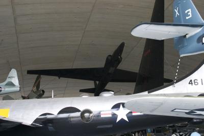 U2 spy plane (above a B-29 fuselage)