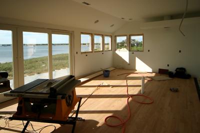 Kitchen, long view from Hall entrance