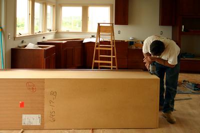 June 22 - Cabinets, Deck Progress