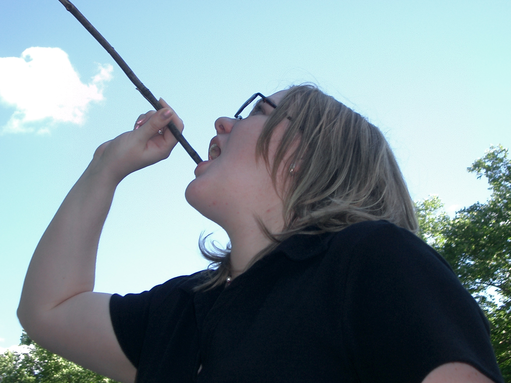 Jenn swalling a stick.jpg