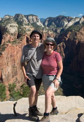 Susanne and me at Angels Landing