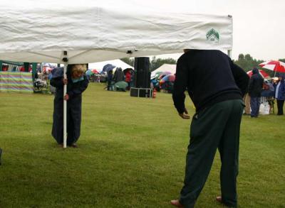 We are lucky - we have a tent.