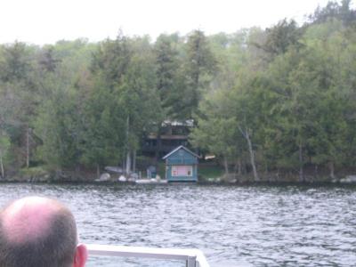 Heading in to the dock and boathouse