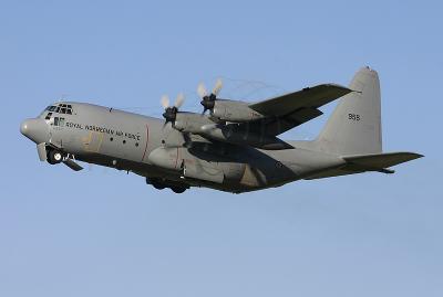 Unusual visitor in the shape of this C-130H of the Royal Norwegian Air Force