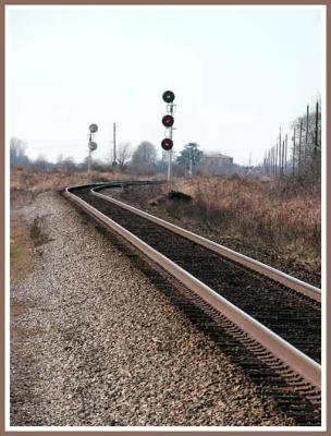 Signal for approaching train.