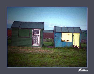 Huts at Isle of Portand