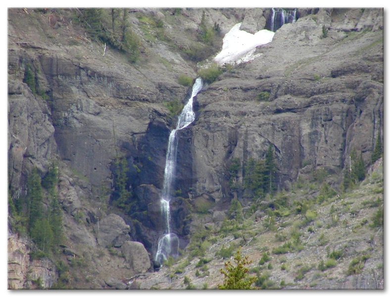 Seasonal waterfall,Barronette Peak