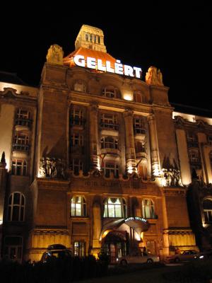 Gellert hotel by night