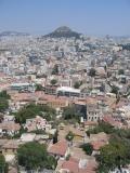 view from Acropolis onto Athens old town Plaka