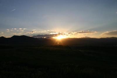 sunset from the overlook on US-36