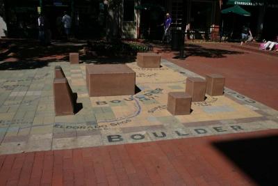 Boulder map on Pearl St. Mall